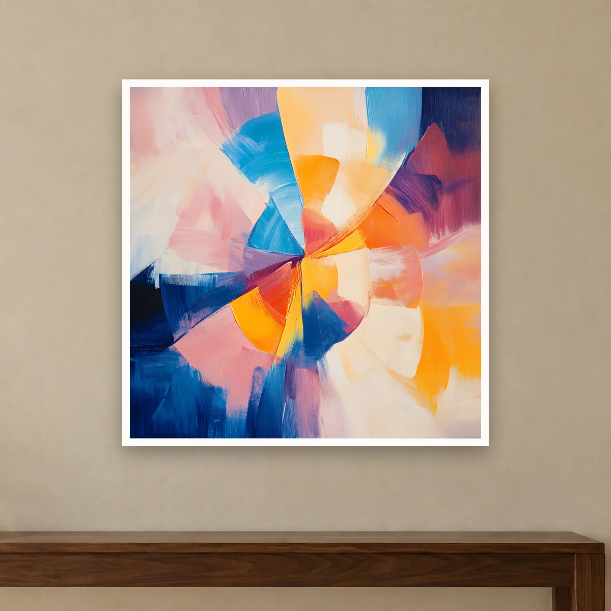 Summer Brushwork art print on a wall