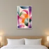 Pastel Orbits art print on a wall