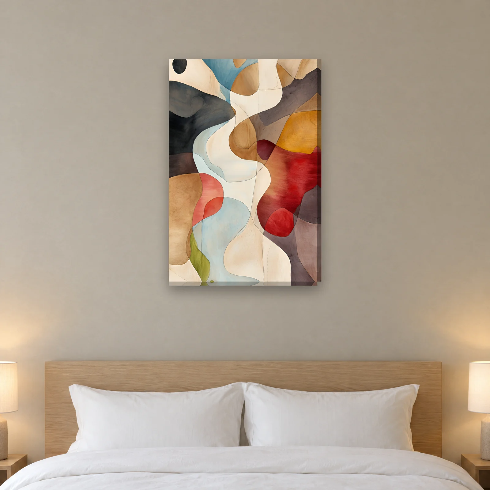 Soft Currents canvas on a wall