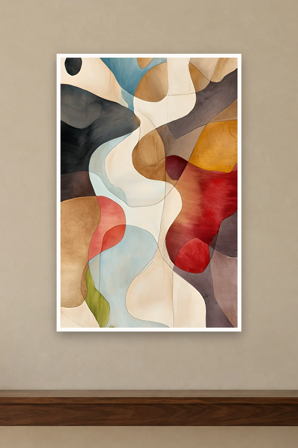 Soft Currents art print on a wall