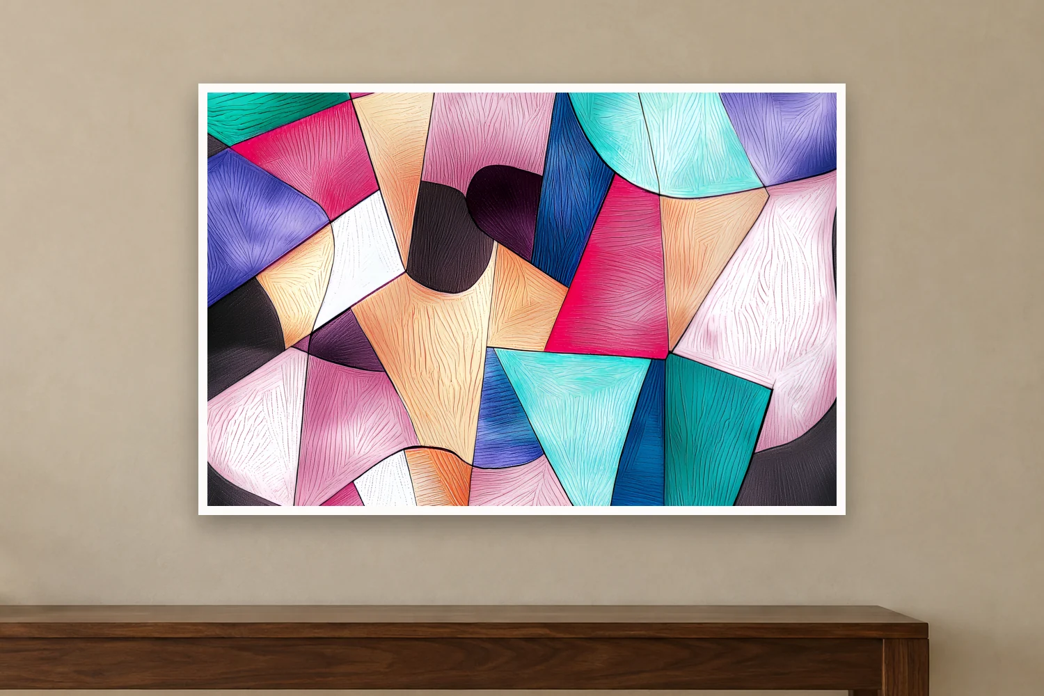 Glass Garden art print on a wall