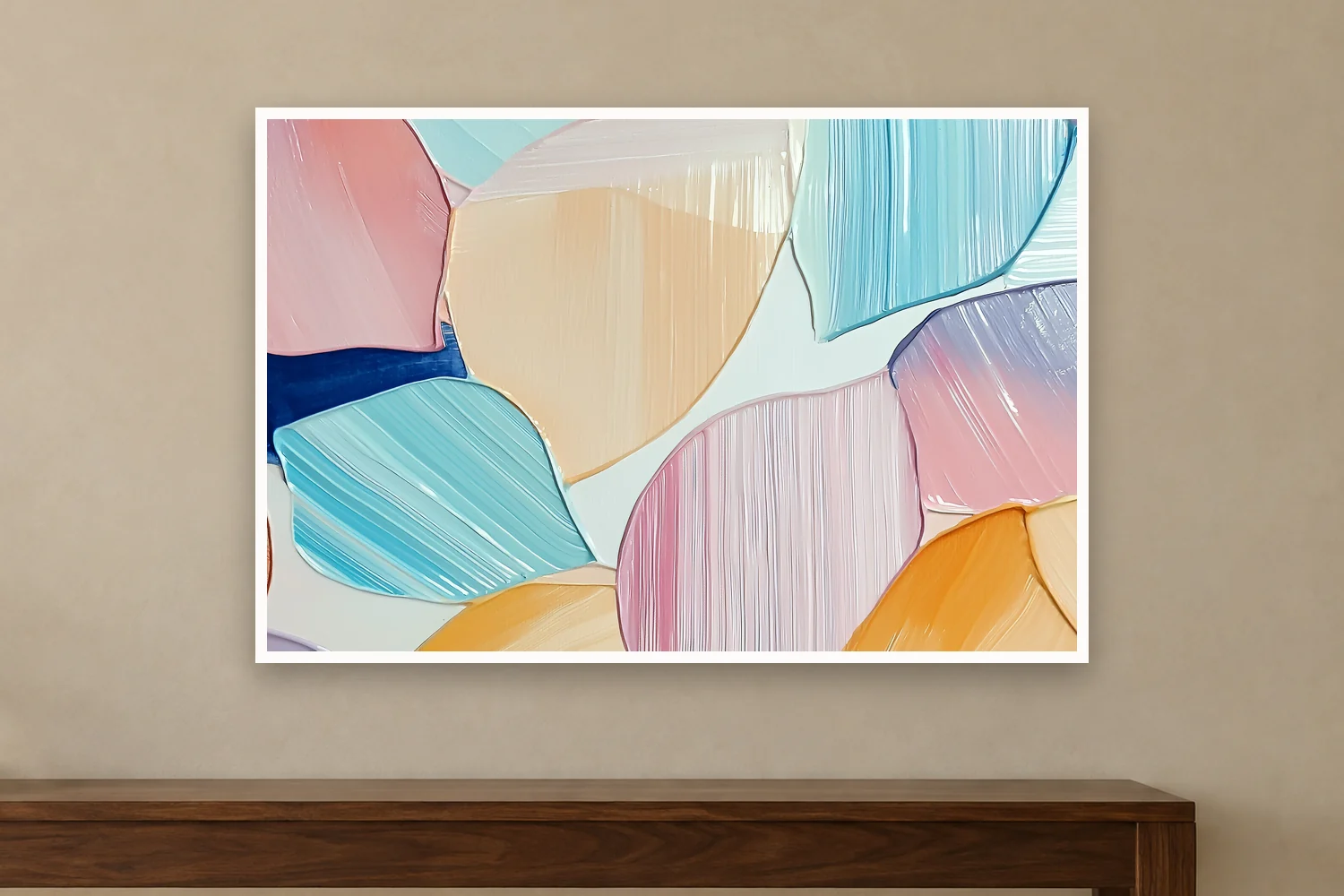 Petal Light art print on a wall
