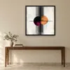 Eclipse Lines framed in Black on a wall