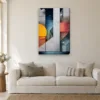 Gray Sun canvas on a wall