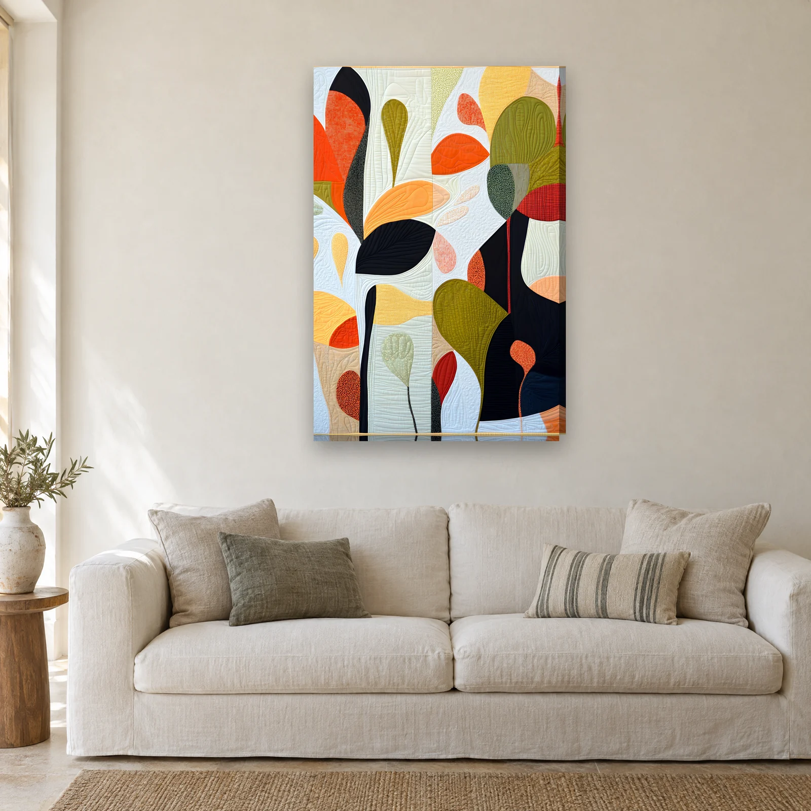 Autumn Leaves canvas on a wall